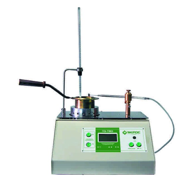 Аппарат определения температуры вспышки в открытом тигле полуавтоматический ПЭ-ТВО Приборы для определения точки размягчения и каплепадения
