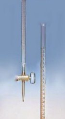 Бюретка с одноходовым краном ЭКРОС 1-1-2-100-0,2 Оборудование для дозирования жидкостей