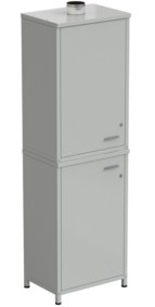 Шкаф для реактивов 2 секции 4 двери 905х435х1970 мм серый 56.0516.10.00-01 Мебель лабораторная